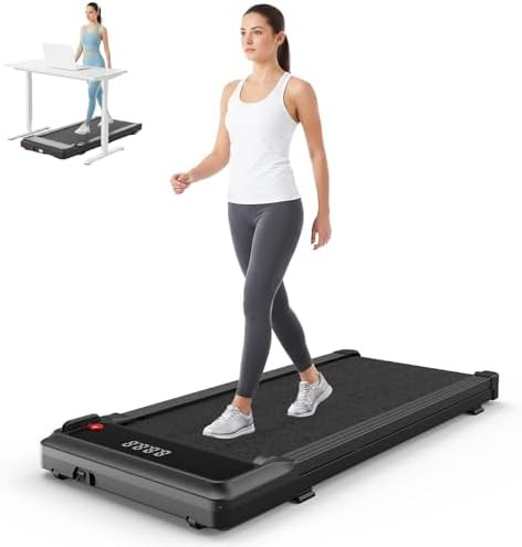 Smug Compact Armless Treadmill, Space Saving Design for Home & Office, Quiet Under Desk Walking P... | Amazon (US)