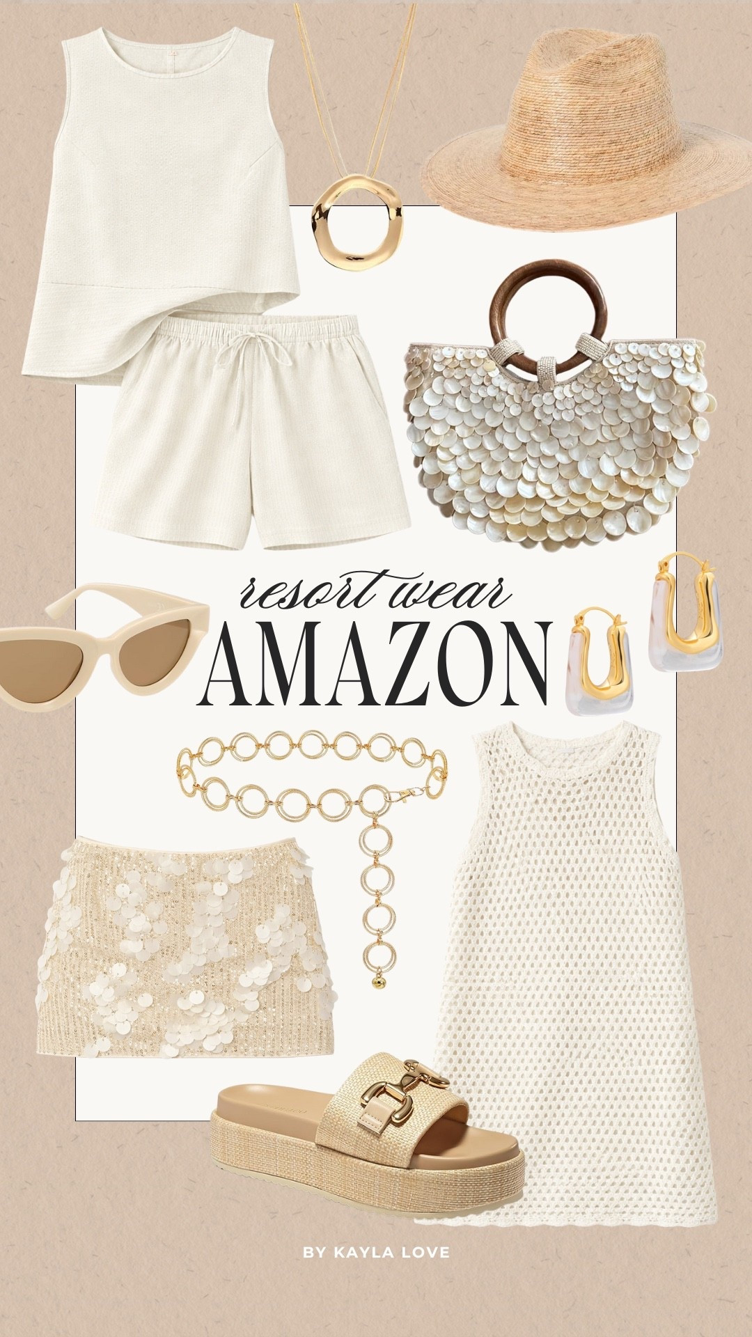 Amazon resort wear that you need for your warm weather getaways. The sunglasses, gold belt, and sea shell purse are accessories you’ll reach for nonstop this summer. I am also loving the beach cover up and sparkly skirt!

#LTKSeasonal #LTKTravel