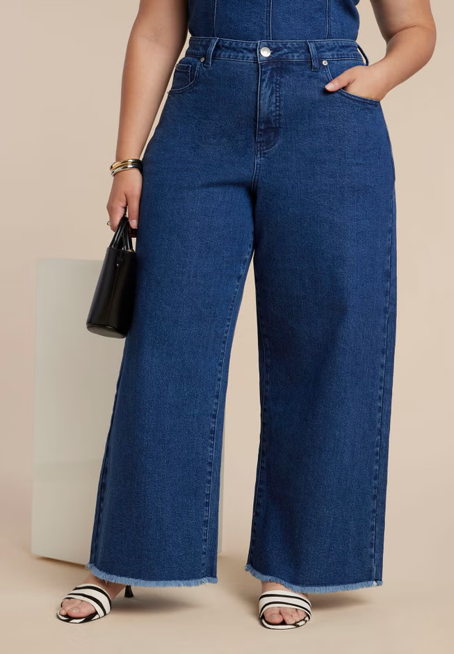 Wide Leg Comfort Stretch Jean | Eloquii
