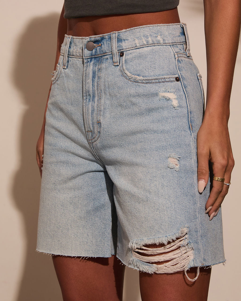 Indio Denim Dad Shorts | VICI