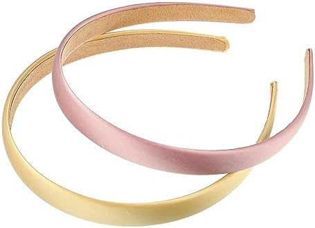 VOCOSTE 2 Pcs Solid Simple Satin Headbands, Fashion Hair Hoop for Women, Anti Slip Hair Accessori... | Amazon (US)