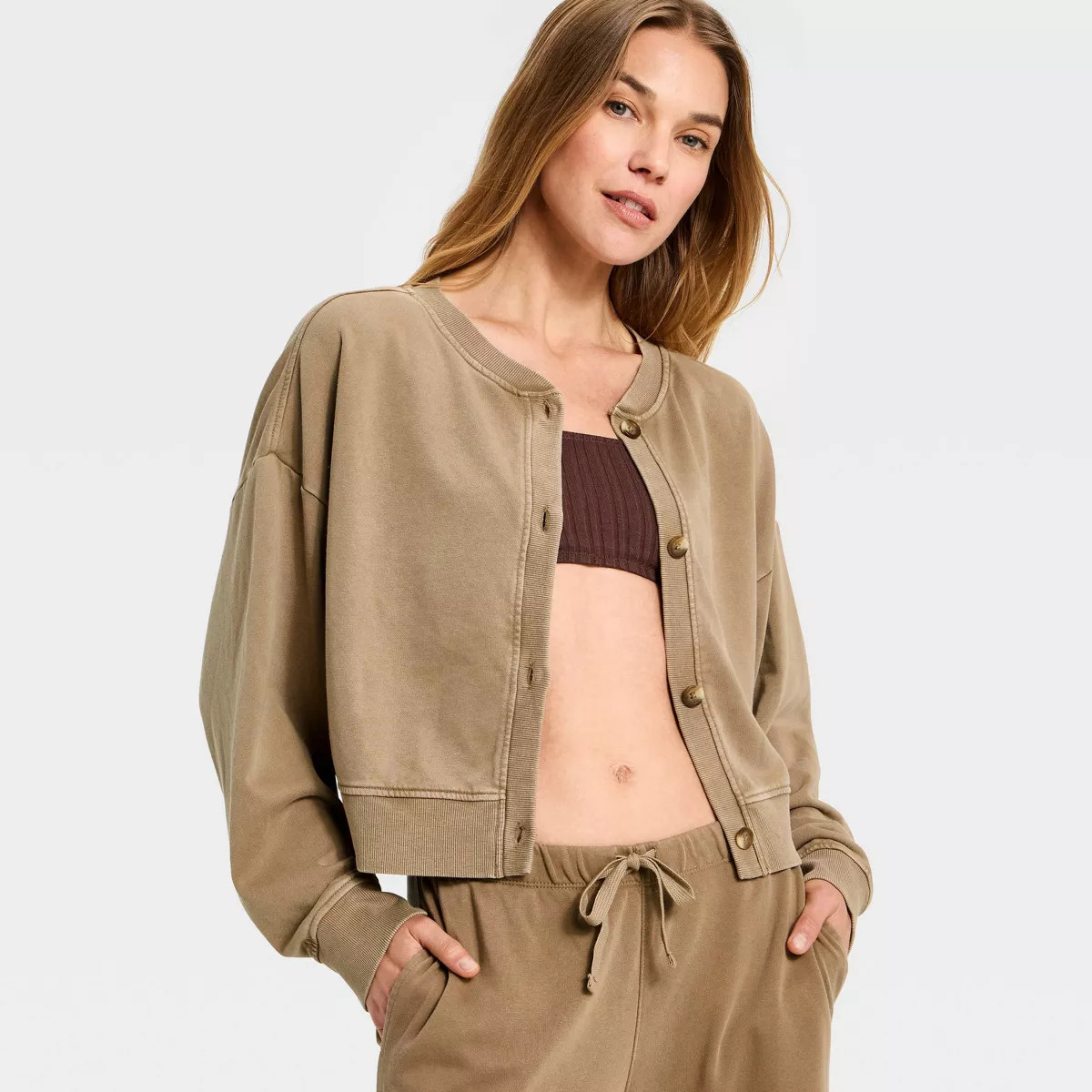 Women's French Terry Cardigan - Auden™ | Target