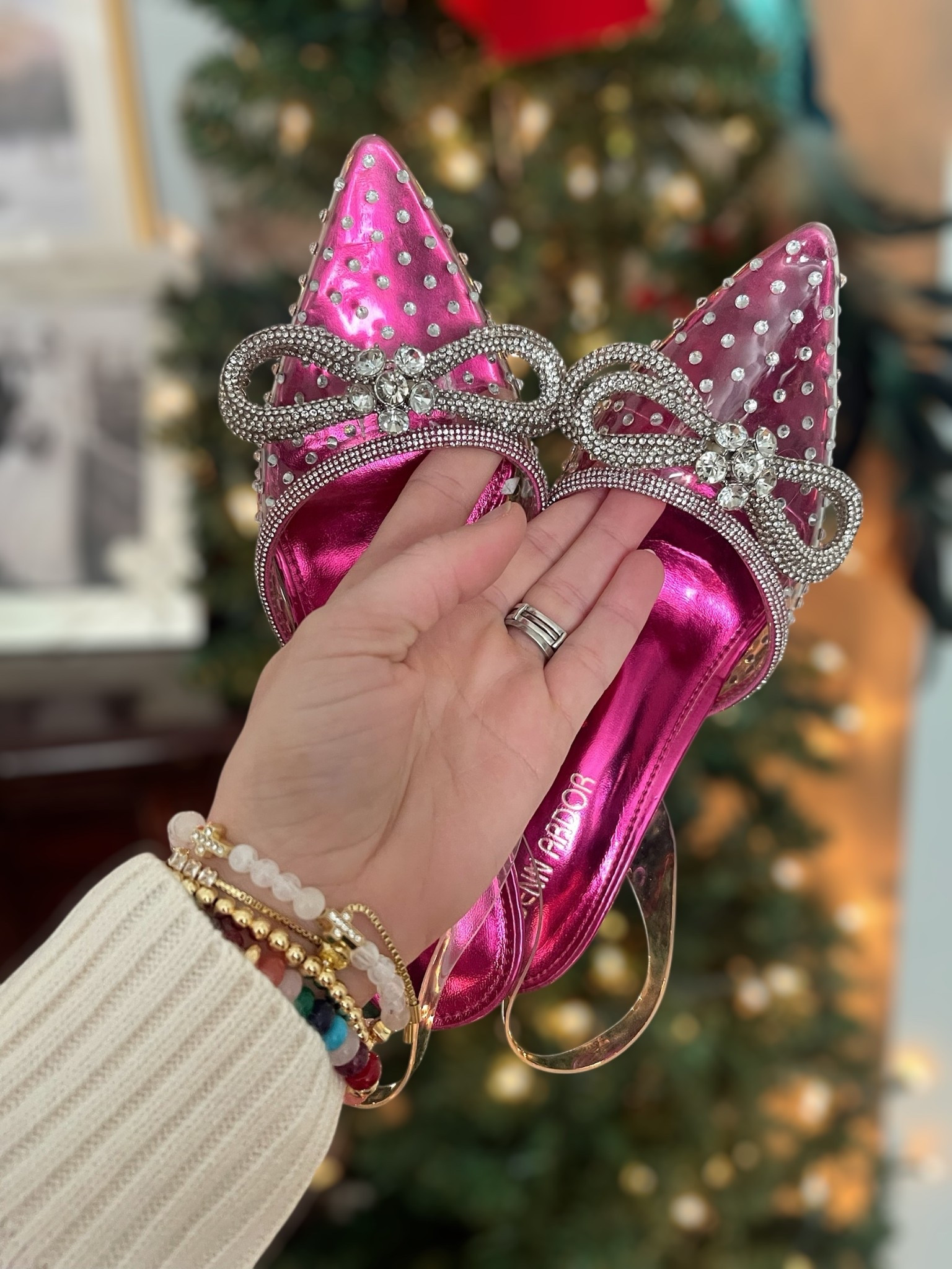 Sparkly Pink Holiday Heels 💖✨

These heels are PURE MAGIC! The prettiest bright pink satin with crystal bows and rhinestone studs — they look luxe, feel comfy, and instantly make any holiday outfit sparkle. I paired them with my favorite BaubleBar + Amazon bracelet stack for an easy pop of gold and color. So fun for Christmas parties, girls’ night, date night, or anytime you want that extra glam ✨🎀

Everything is linked — affordable, festive, and such a fun way to dress up your holiday looks! 💗🎄

pink rhinestone heels, sparkly holiday shoes, festive party heels, bow heels amazon, christmas outfit accessories, baublebar bracelet stack, affordable glam heels, holiday party shoes, girly christmas style, merry & bright accessories

#LTKFindsUnder50 #LTKHoliday #LTKGiftGuide