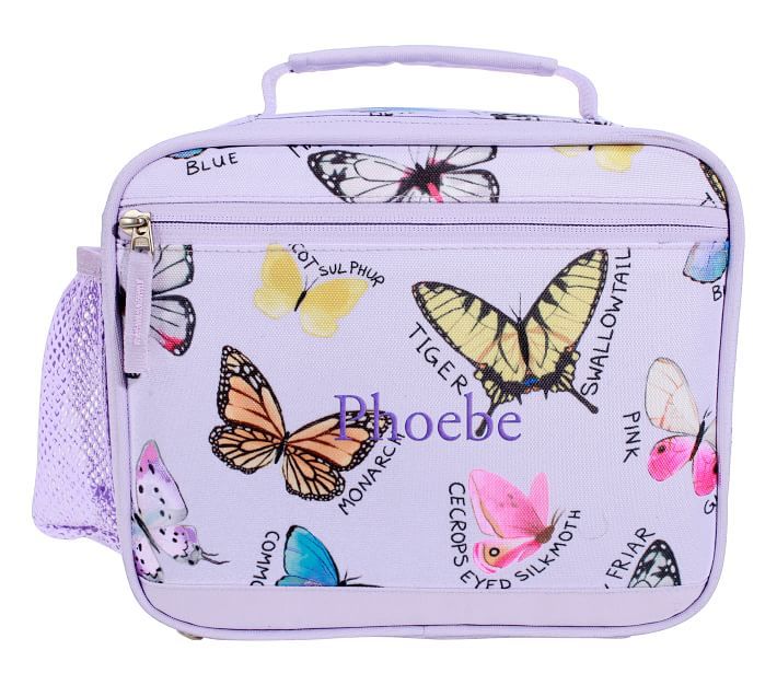 Mackenzie Lavender Butterflies Lunch Boxes | Pottery Barn Kids