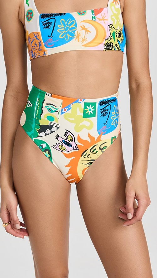 Soleil Collage High Bikini Briefs | Shopbop