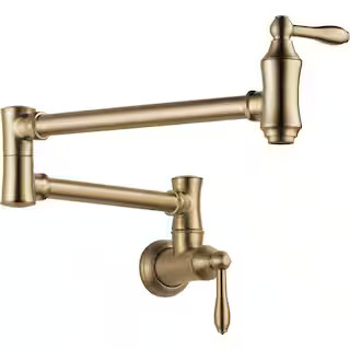 Delta Traditional Gold Wall-Mounted Potfiller in Champagne Bronze 1177LF-CZ - The Home Depot | The Home Depot
