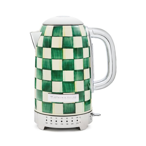 MacKenzie-Childs Emerald Check Electric Kettle | MacKenzie-Childs