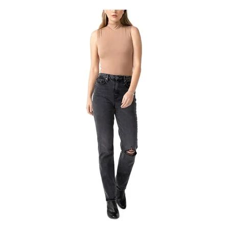 UNPUBLISHED Womens Black Denim Distressed Pocketed High Rise Straight leg Jeans 31 Waist | Walmart (US)