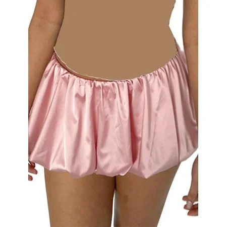 ZIYIXIN Womens Mini Pleated Skirts Low Waist Skirt Solid Summer A-line Skirt Clubwear School Skirt Daily Party S/M/L | Walmart (US)