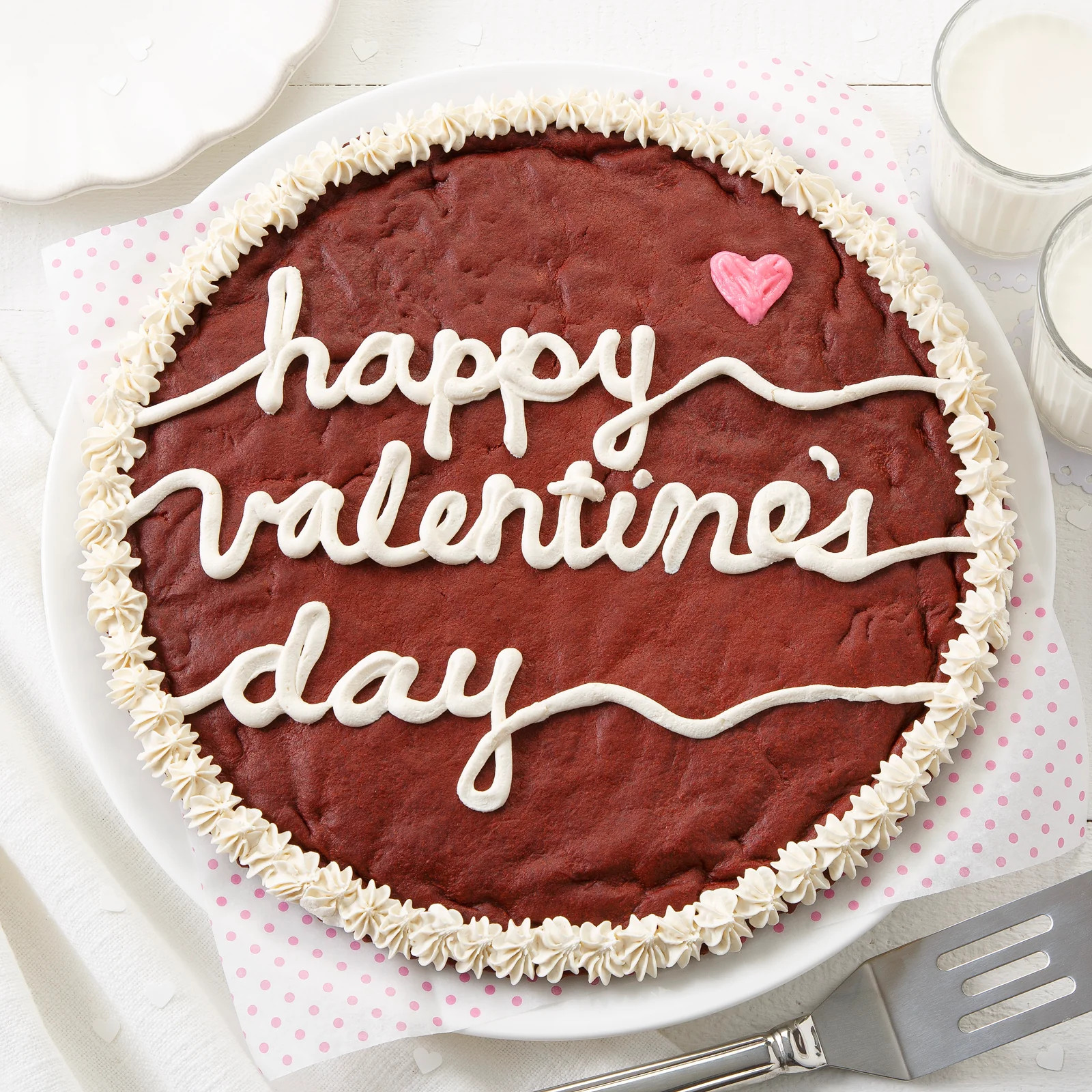 Red Velvet Valentine's Cookie Cake | Mrs. Fields