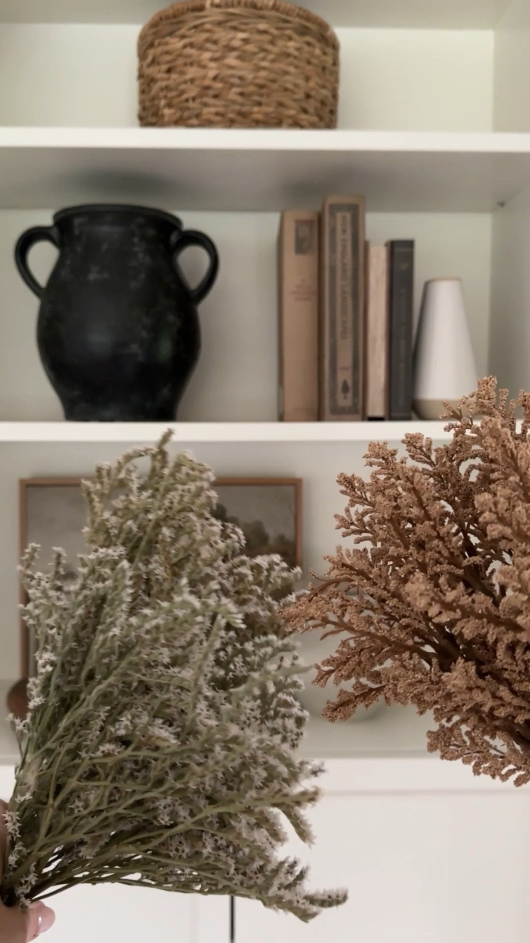 Dried stem options: German statice at afloral vs Berry stems at Michael’s. Two berry bunches is about the same amount as one bunch of statice.  

#LTKSeasonal #LTKhome #LTKunder50