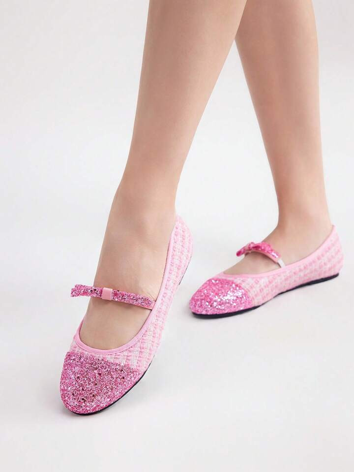 CUCCOO DOLLMOD Women'S Flat Round Toe Patchwork Mary Jane Shoes | SHEIN