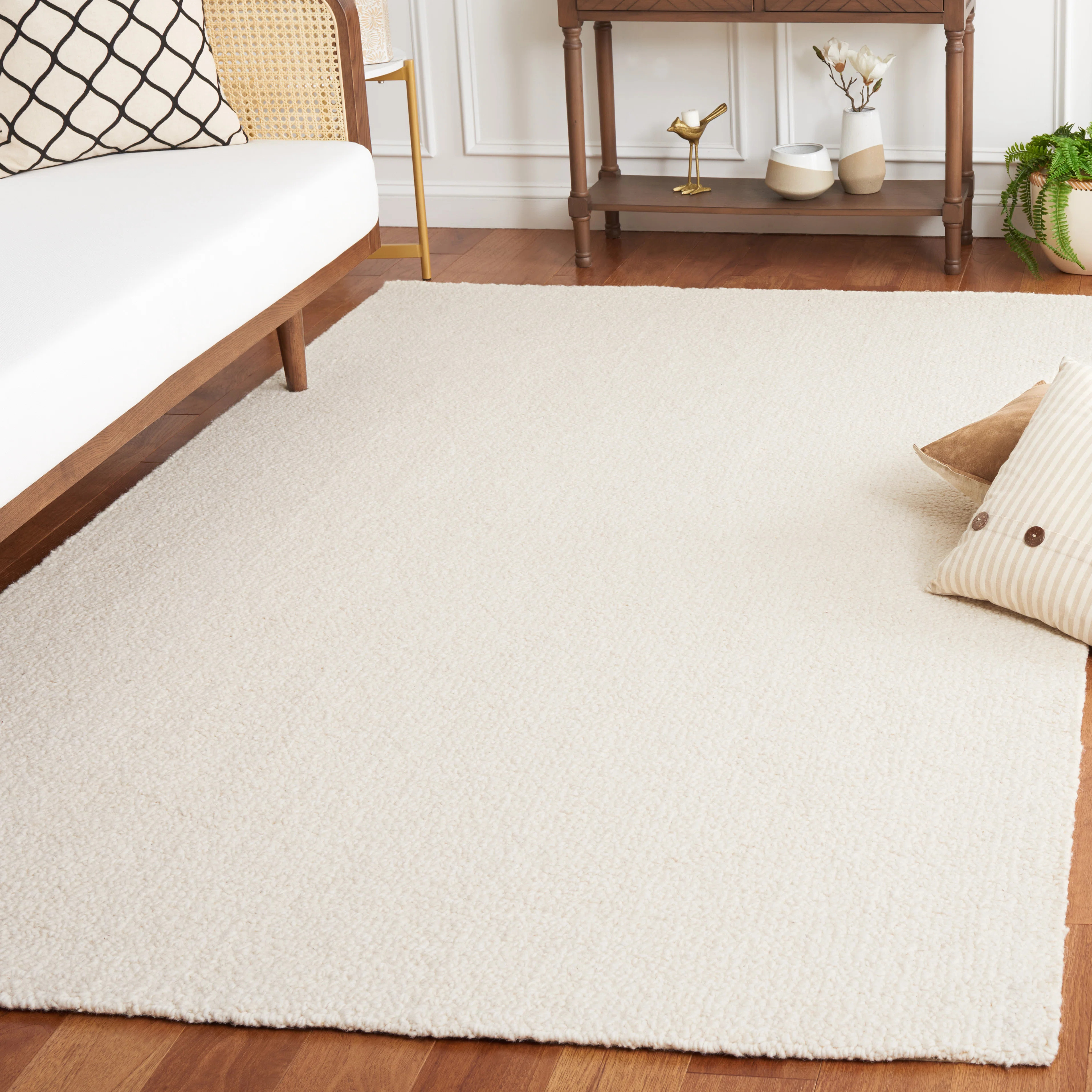 Borinka Hand Tufted Wool Solid Color Rug | Wayfair North America