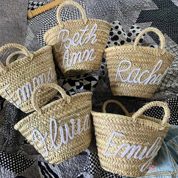 50% off PERSONALIZED BASKET Boho Straw Handbag Bridesmaid | Etsy | Etsy (US)