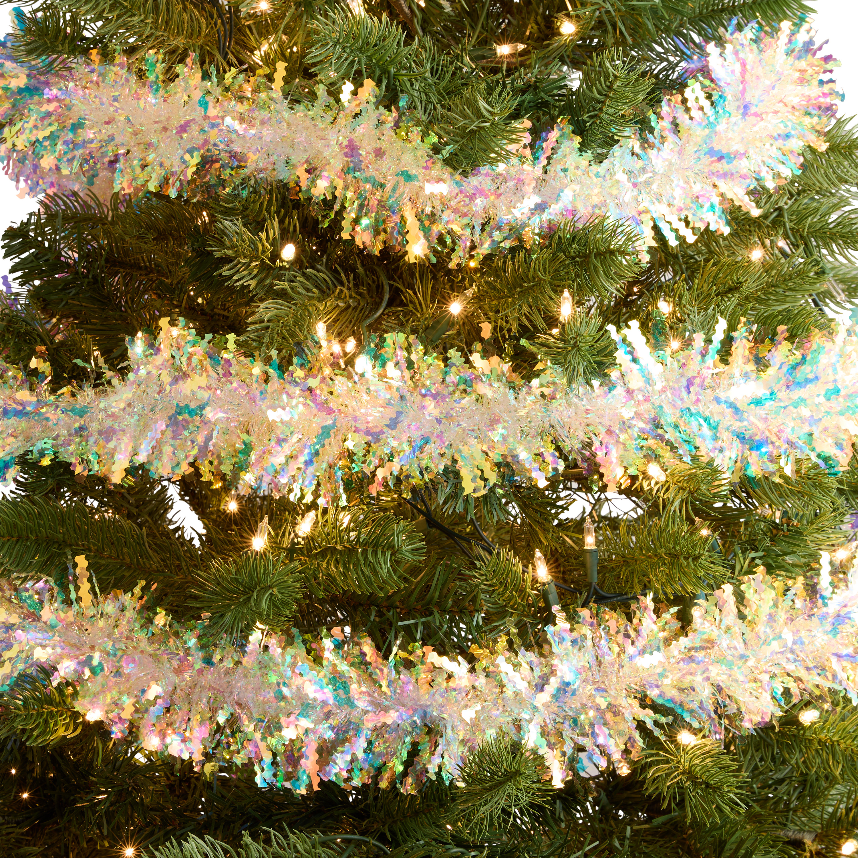 Long Iridescent Tinsel Garland | World Market
