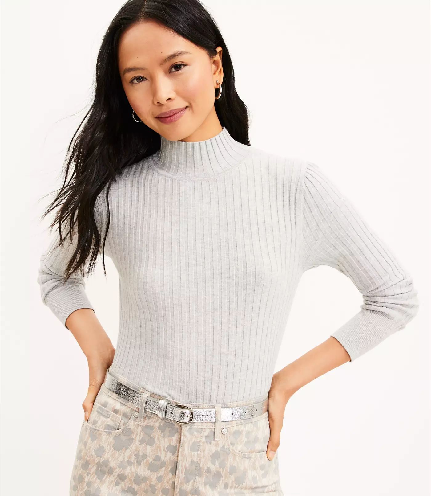 Ribbed Turtleneck Sweater | LOFT