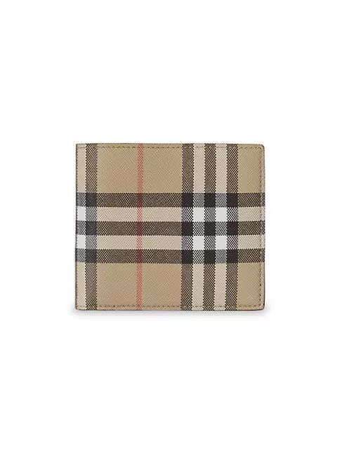 Burberry Plaid Polyester Bifold Wallet | Saks Fifth Avenue