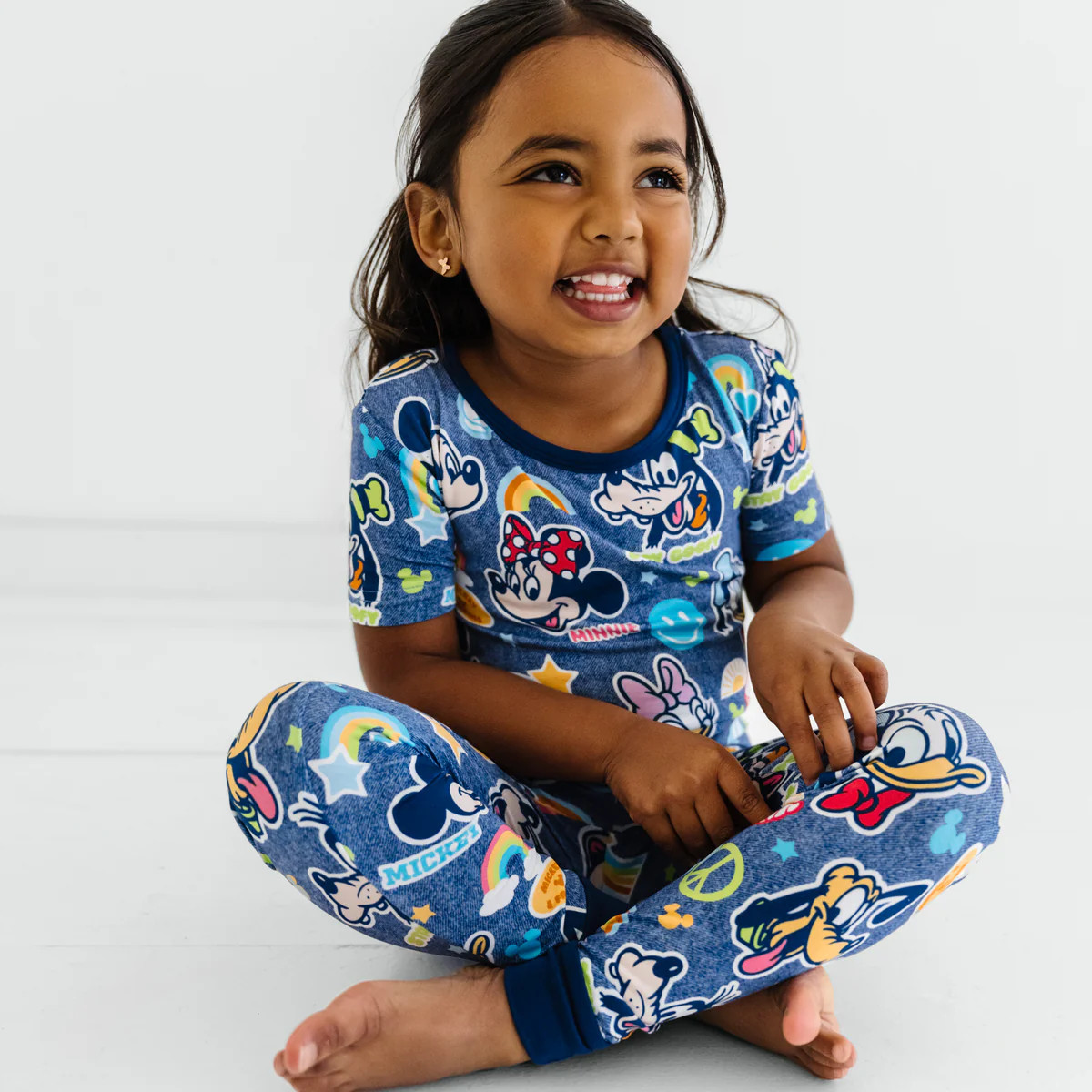Navy Disney Mickey's Clubhouse Short Sleeve & Pants Pajama Set | Little Sleepies