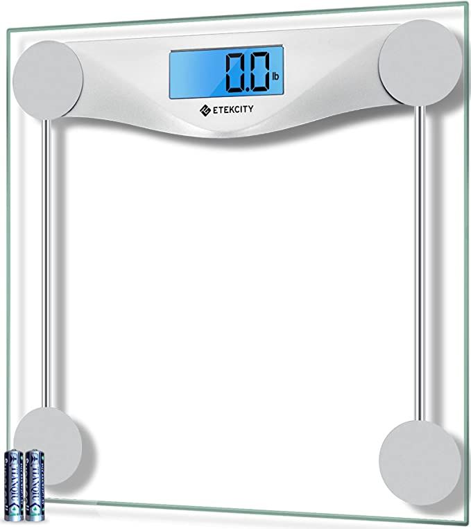 Etekcity Digital Body Weight Bathroom Scale, Large Blue LCD Backlight Display, High Precision Mea... | Amazon (US)