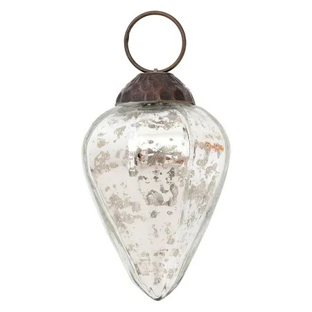 1PK CLOSEOUT Small Mercury Glass Ornament (2.5-inch Silver Zoe Design Single) | Walmart (US)