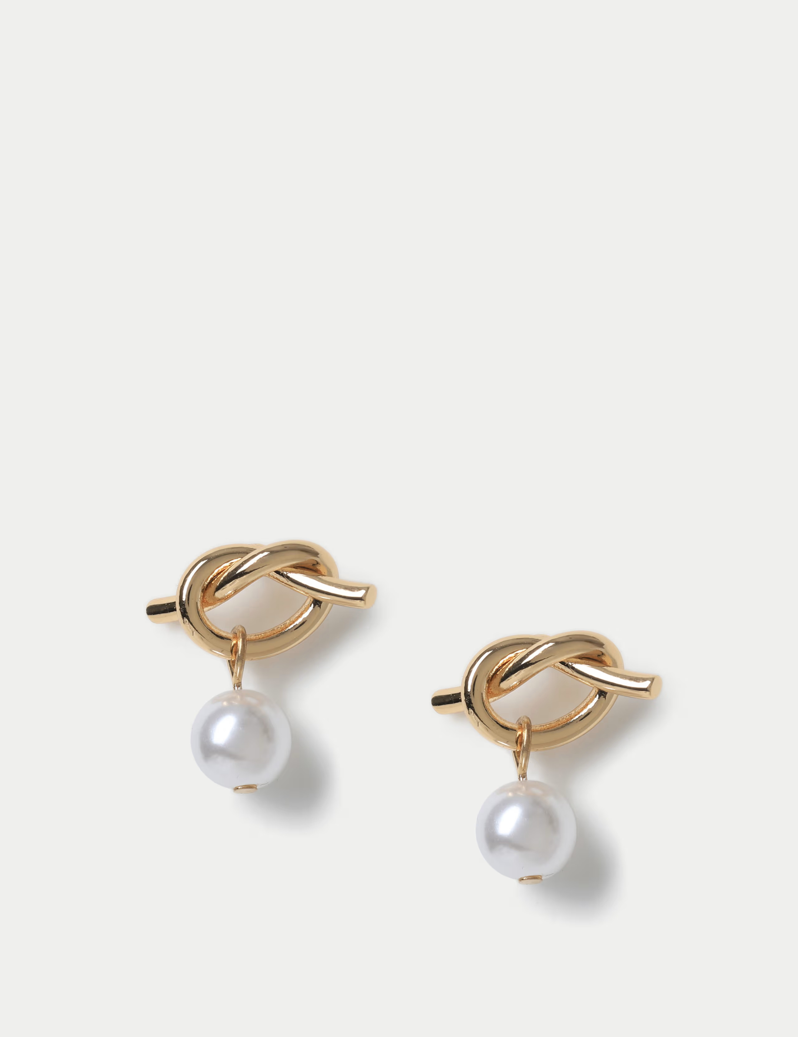 Gold Tone T-Bar Pearl Stud Earring | Marks & Spencer (UK)