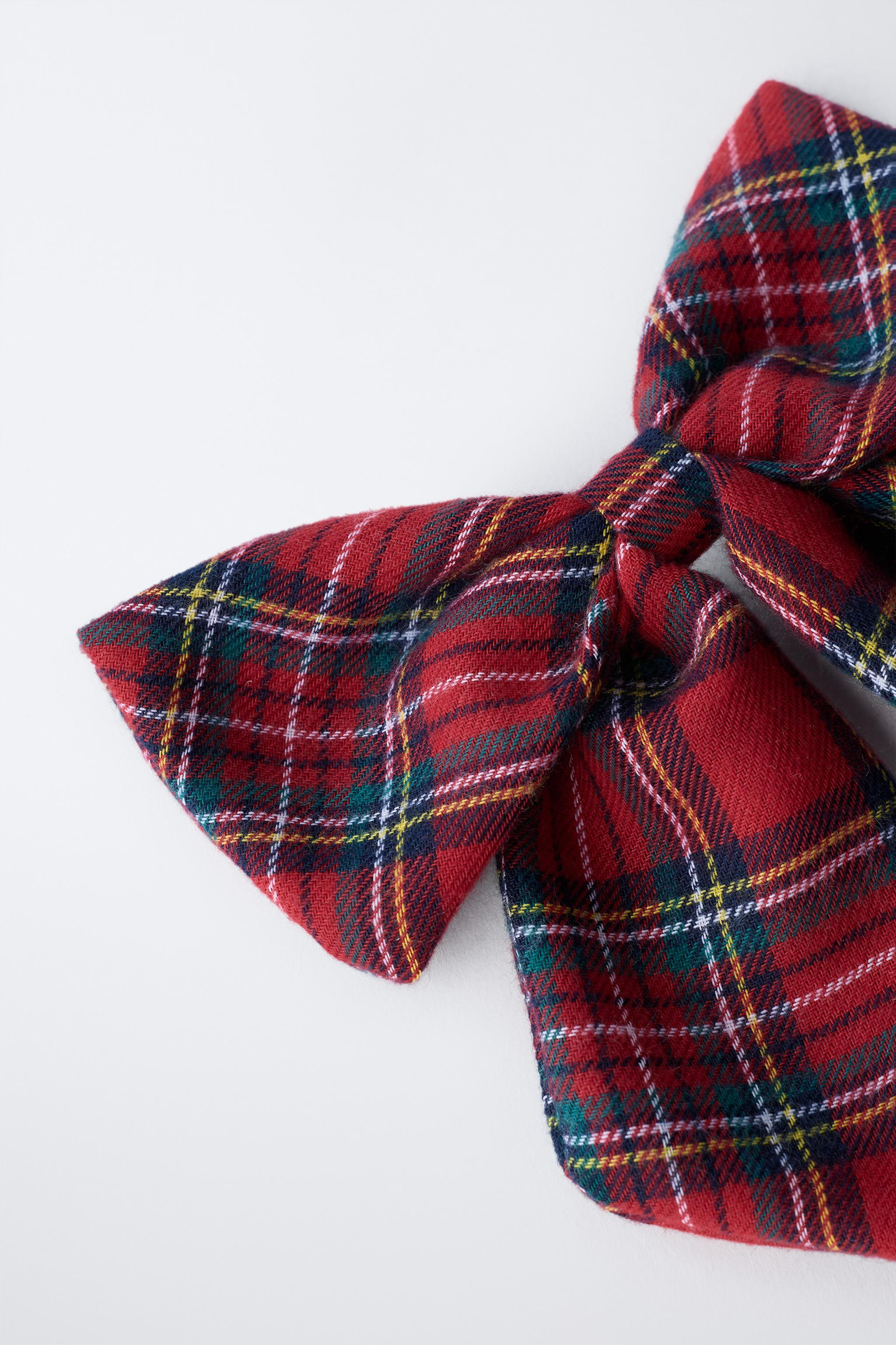 PLAID BOW CLIP | Zara Canada