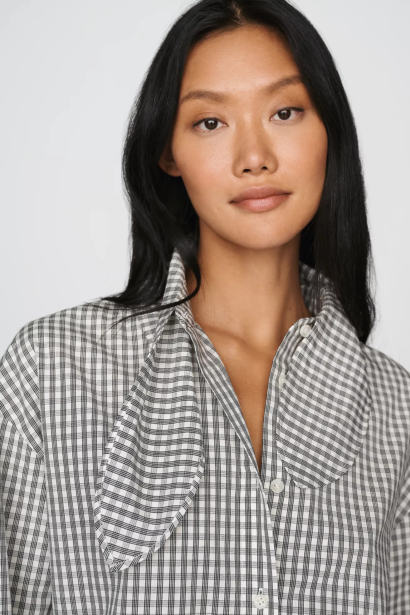 Elodie Clair 100% Cotton Tie-Neck Shirt | Anthropologie (US)