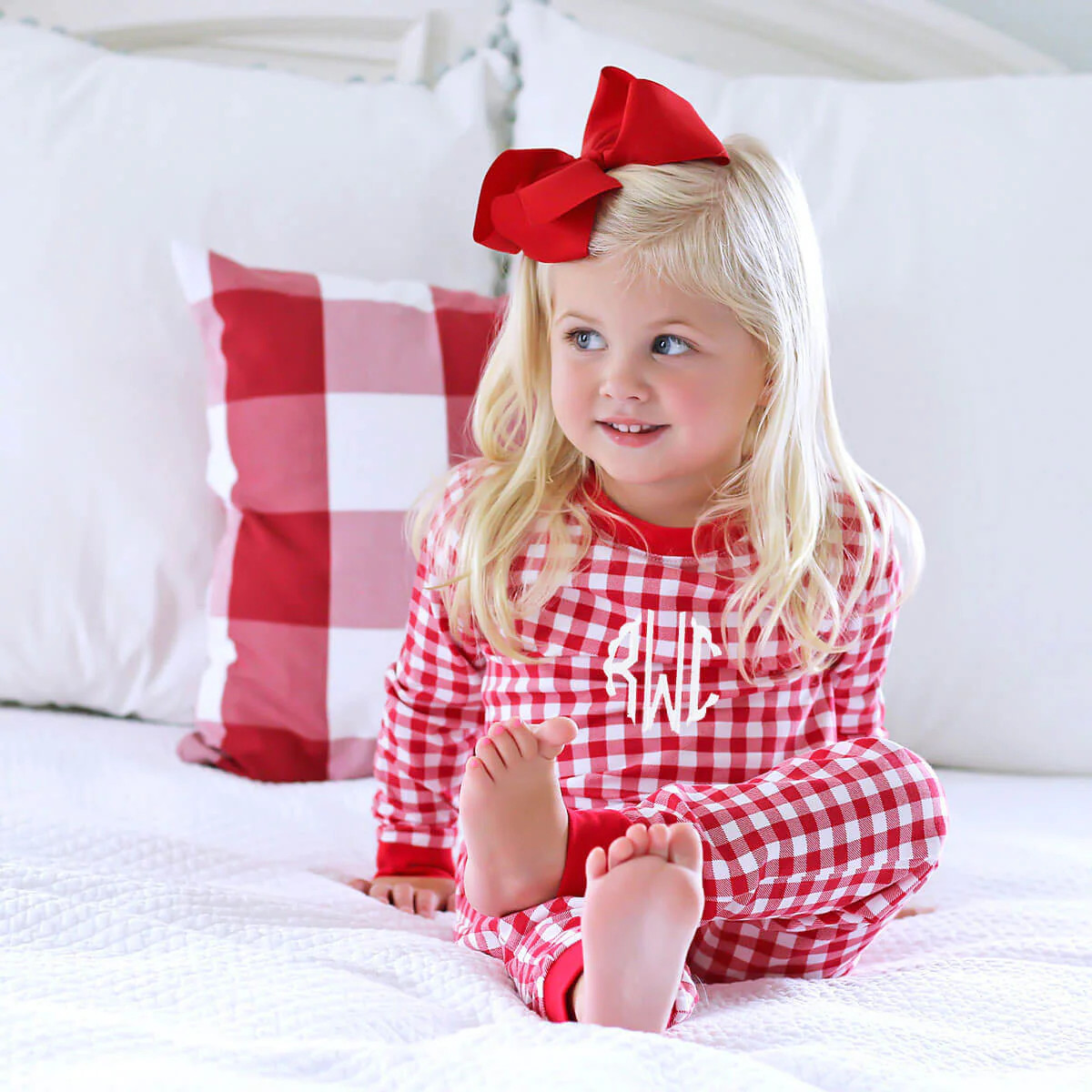 Red Gingham Knit Pajamas | Classic Whimsy