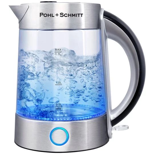 Pohl Schmitt 1.7L Electric Kettle with Upgraded Stainless Steel Filter, Inner Lid & Bottom, Glass... | Walmart (US)