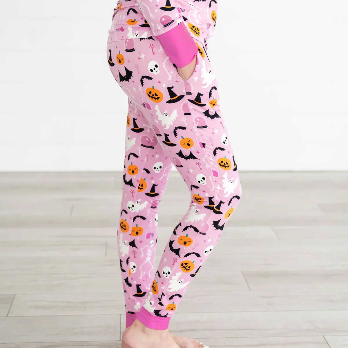 Pink Glowing Ghouls Women's Pajama Pants | Little Sleepies