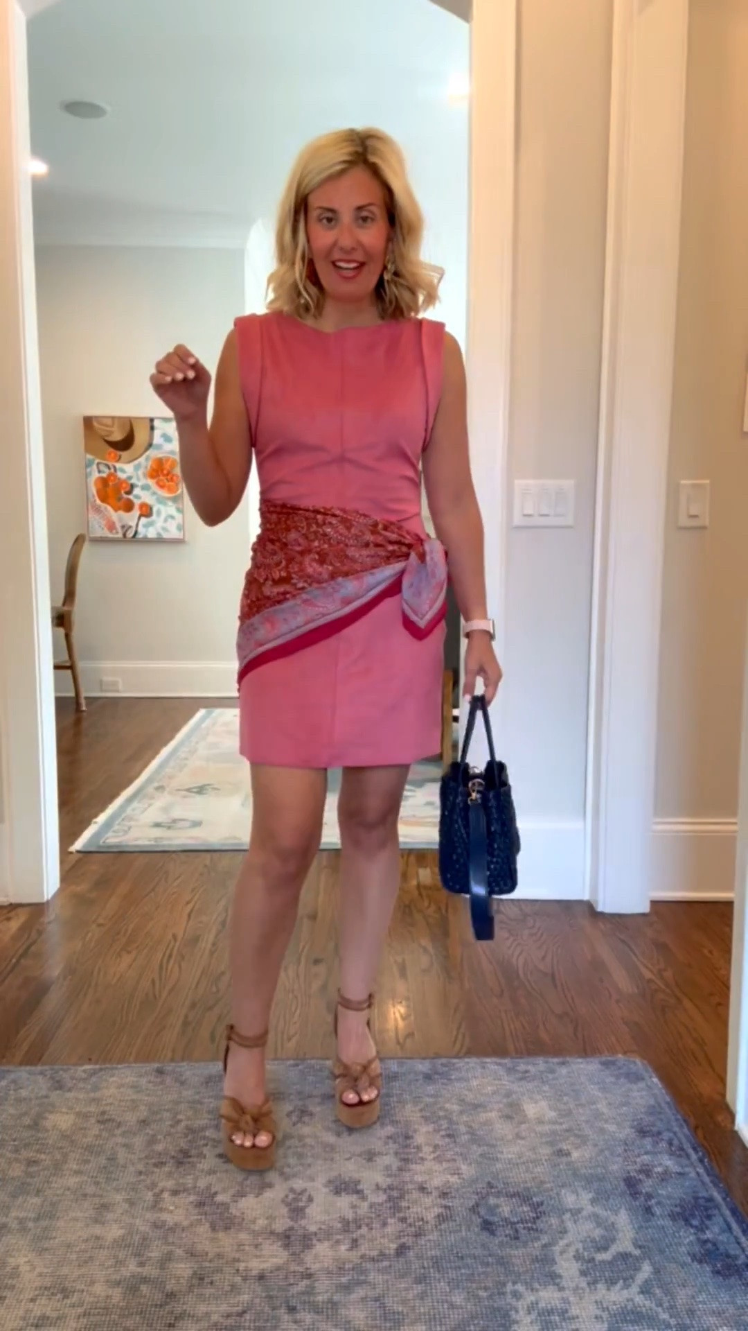 Obsessed with this pink suede dress! Such a flattering dress that we are going to style all the ways! 
Dress- small
Heels - 8 tts ￼

@Anthropologie 
#anthropartner

#LTKdayinmylife #LTKSeasonal #LTKOver40