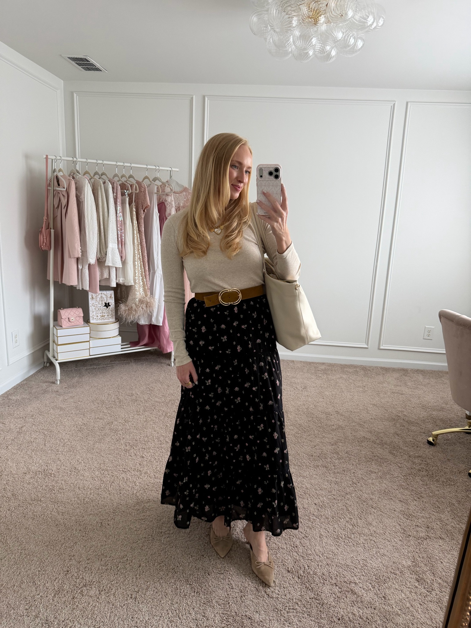 Transitional fall workwear look styling this target floral skirt in a size small! 

Business casual work outfit // target finds // fall target new arrivals

#LTKSeasonal