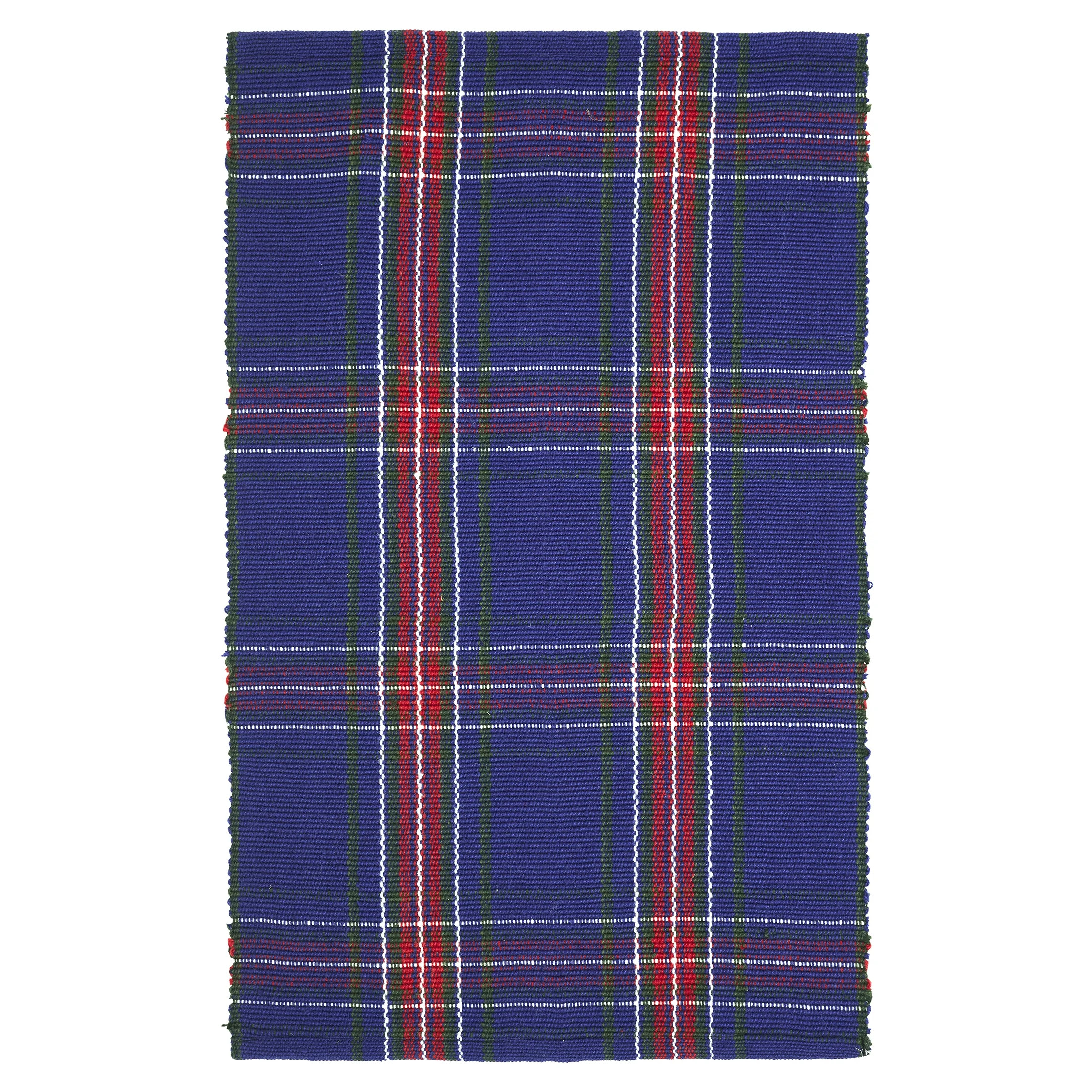 My Texas House Navy Tartan Plaid Indoor/Outdoor Layering Rug, 24" x 38" | Walmart (US)
