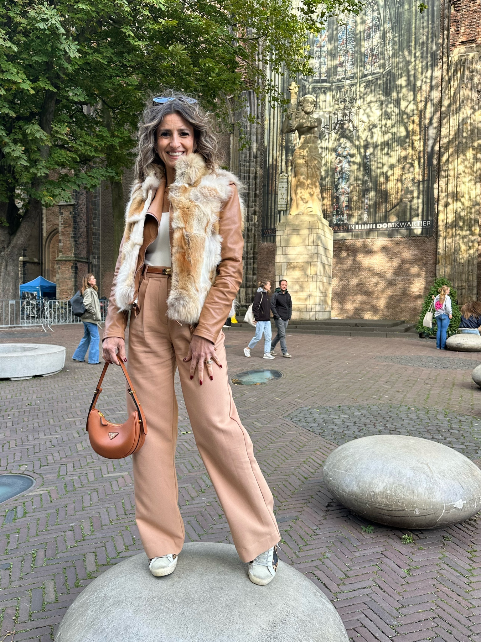 A comfortable but chic look for a type of travel that you will be walking a lot and it’s cold. Layers is the best option.

Bodysuit fits true to size. 

Jacket is no longer available so I linked similar ones.

Fur is one I have had for years, so I’m linking similar ones.

Abercrombie Sloan tailored pants fot small on the waist. I sized up to a 25 regular.

Golden Goose fits true to size 

#LTKstyletip #LTKtravel #LTKover40