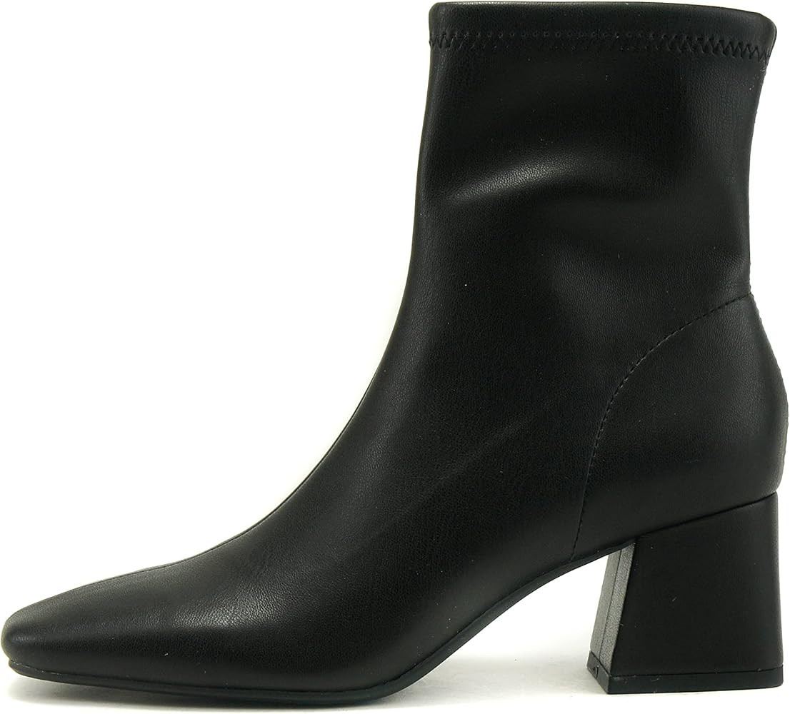 Delicious ADENA – Women Squared Toe Flare Block Heel Soft Stretch Boot Shaft w/Side Zipper Fash... | Amazon (US)