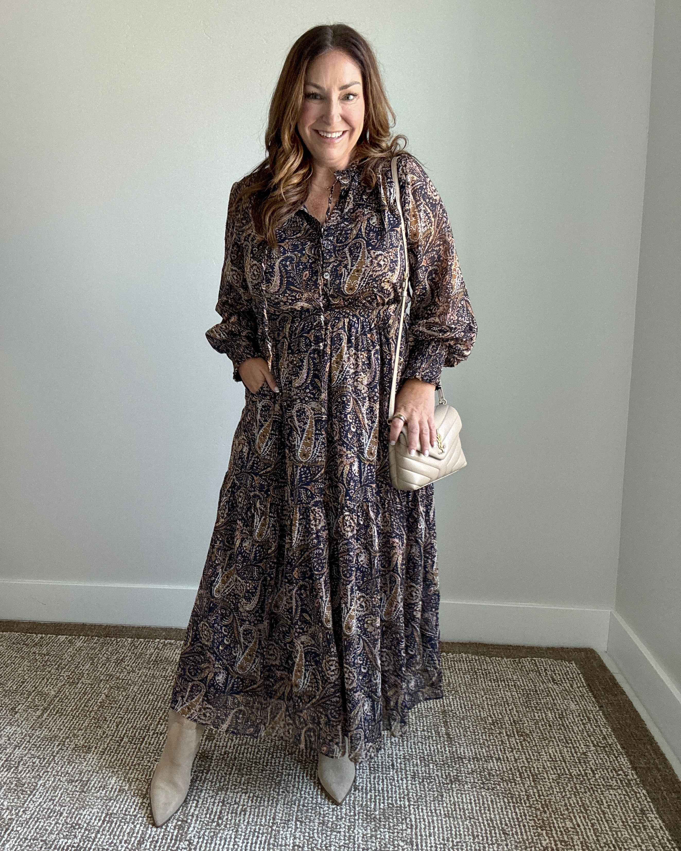 Fall Maxi dress from NSALE tts wearing large boots size up 1/2

loved this dress it has the best colors for fall and great flow!  

 

#LTKOver40 #LTKSaleAlert #LTKMidsize