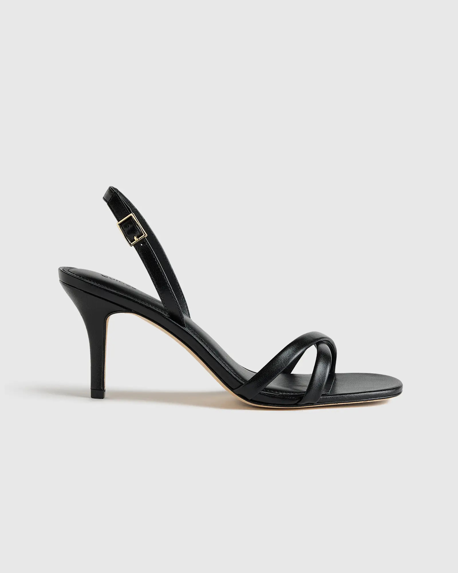 Italian Leather 75mm Slingback Heeled Sandal | Quince