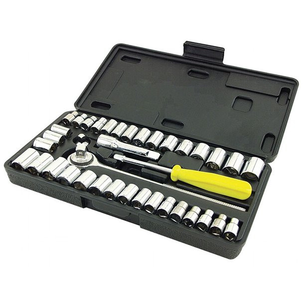 Great Neck Saw PSO40 Drive Socket Set, 1/4-Inch and 3/8-Inch Drive, 40-Piece | Walmart (US)
