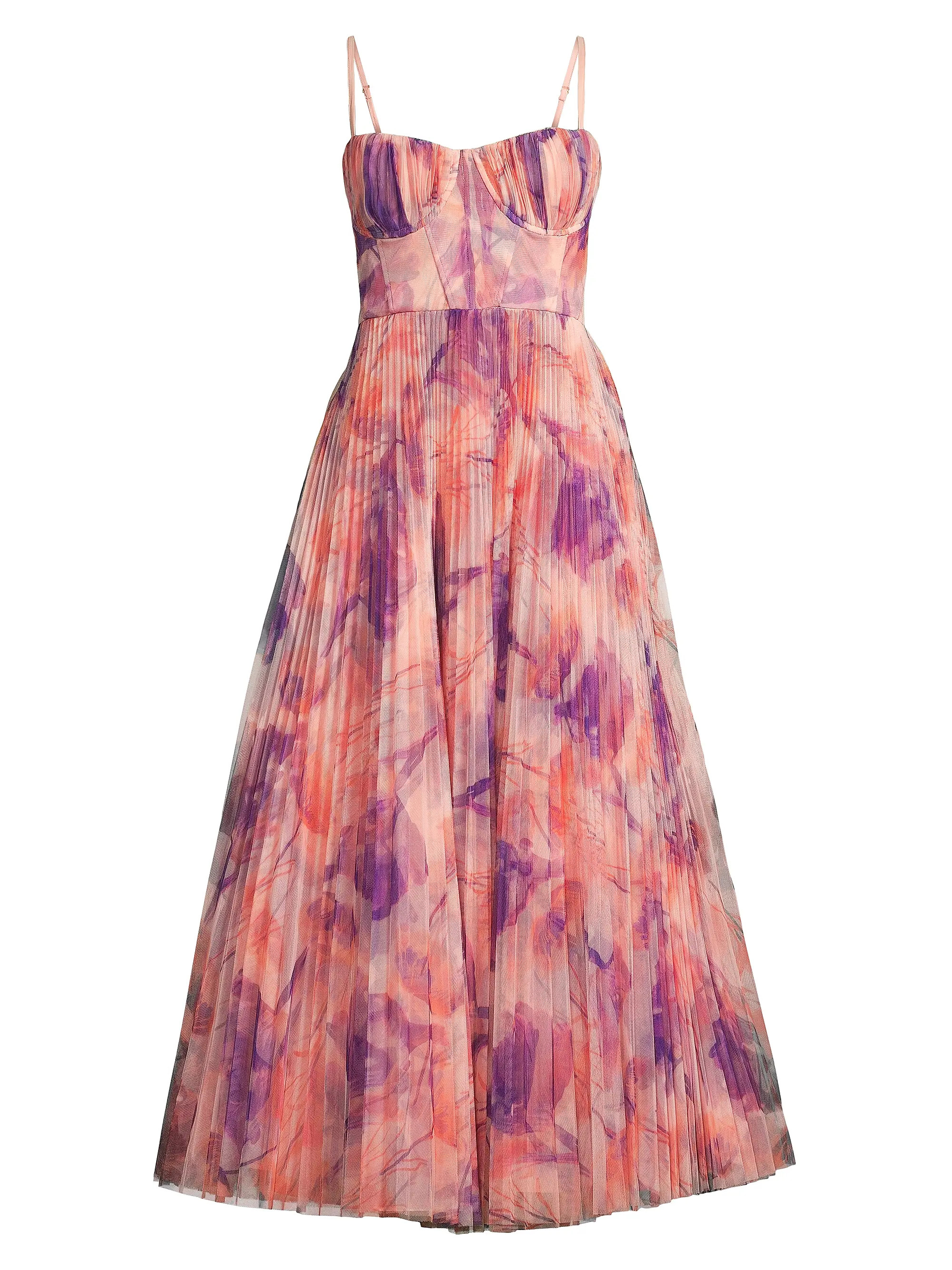 Amara Pleated Printed Dress | Saks Fifth Avenue