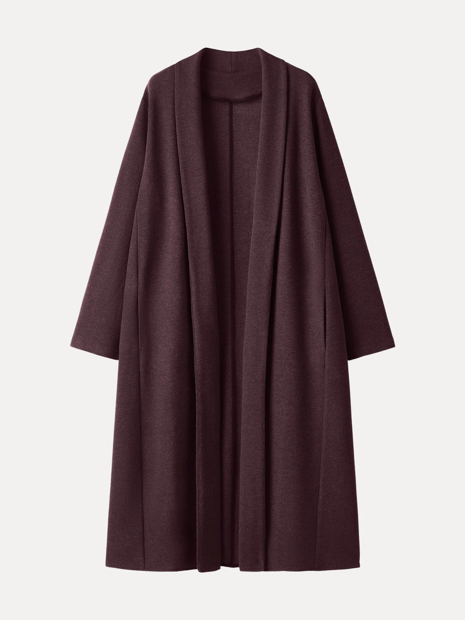 Shawl Collar Long Cardigan with Pockets | OGLmove