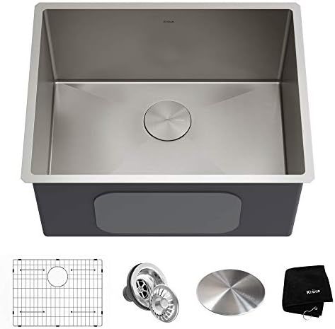 Kraus KHU101-24L Standart PRO 24-inch Undermount 16 Gauge Single Bowl Laundry and Utility Sink, 2... | Amazon (US)