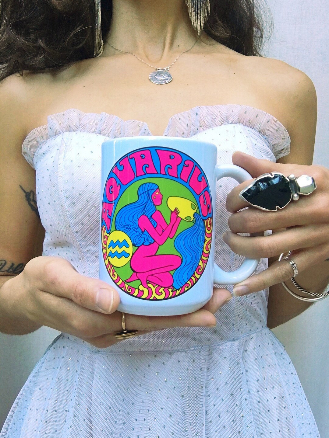 Aquarius Coffee Mug... Eco-Friendly Packaging...Zodiac Gift...Zodiac Sign..Aquarius Gift... Astro... | Etsy (US)