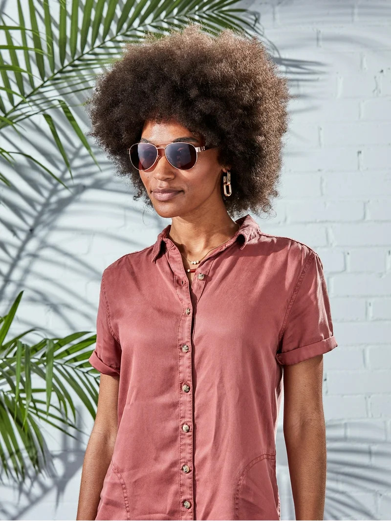 Foster Grant Women's Polarized Aviator Sunglasses, Rose Gold | Walmart (US)