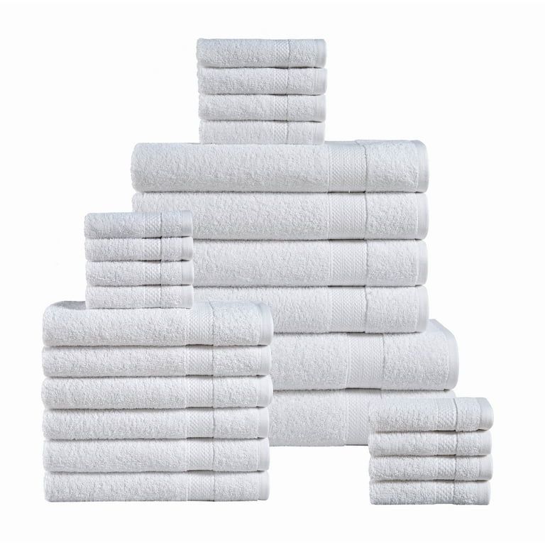 Casa Platino 24 PC Bath Towels Set - 100% Cotton 2 Bath Sheet, 4 Bath, 6 Hand, 4 Fingertips, 8 Wa... | Walmart (US)