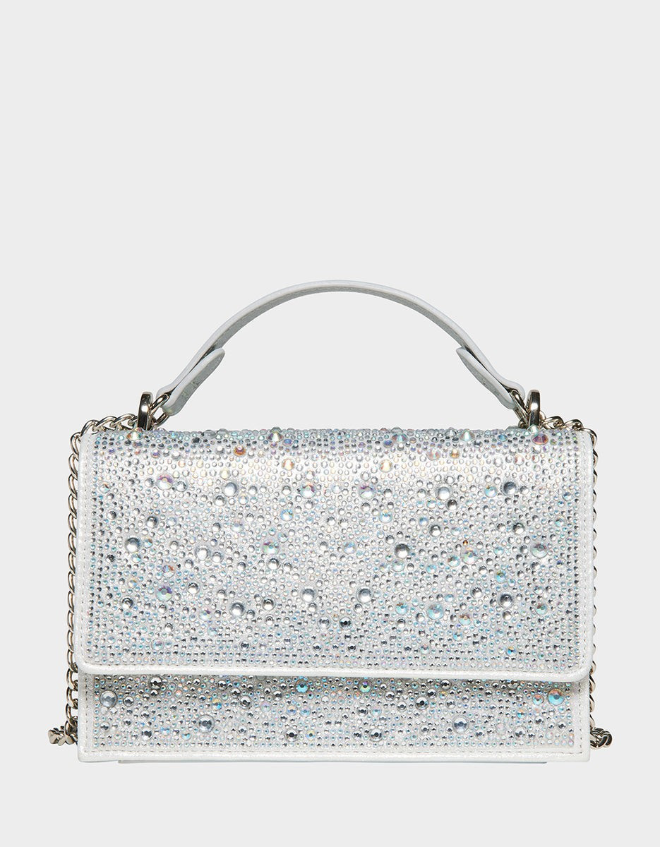 SPARKLER CONVERTIBLE BAG SILVER | Betsey Johnson