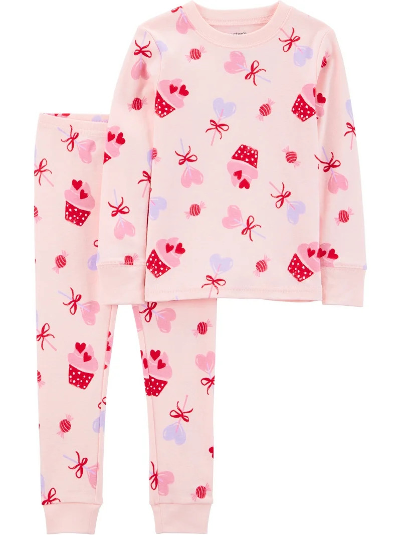 Carter's Child of Mine Baby and Toddler Valentine's Pajama, 2-Piece, Sizes 12M-5T | Walmart (US)