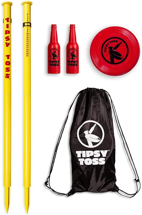 GoSports Tipsy Toss Game Set - Flying Disc Bottle Drop Yard Game - Choose Pro or Standard | Amazon (US)