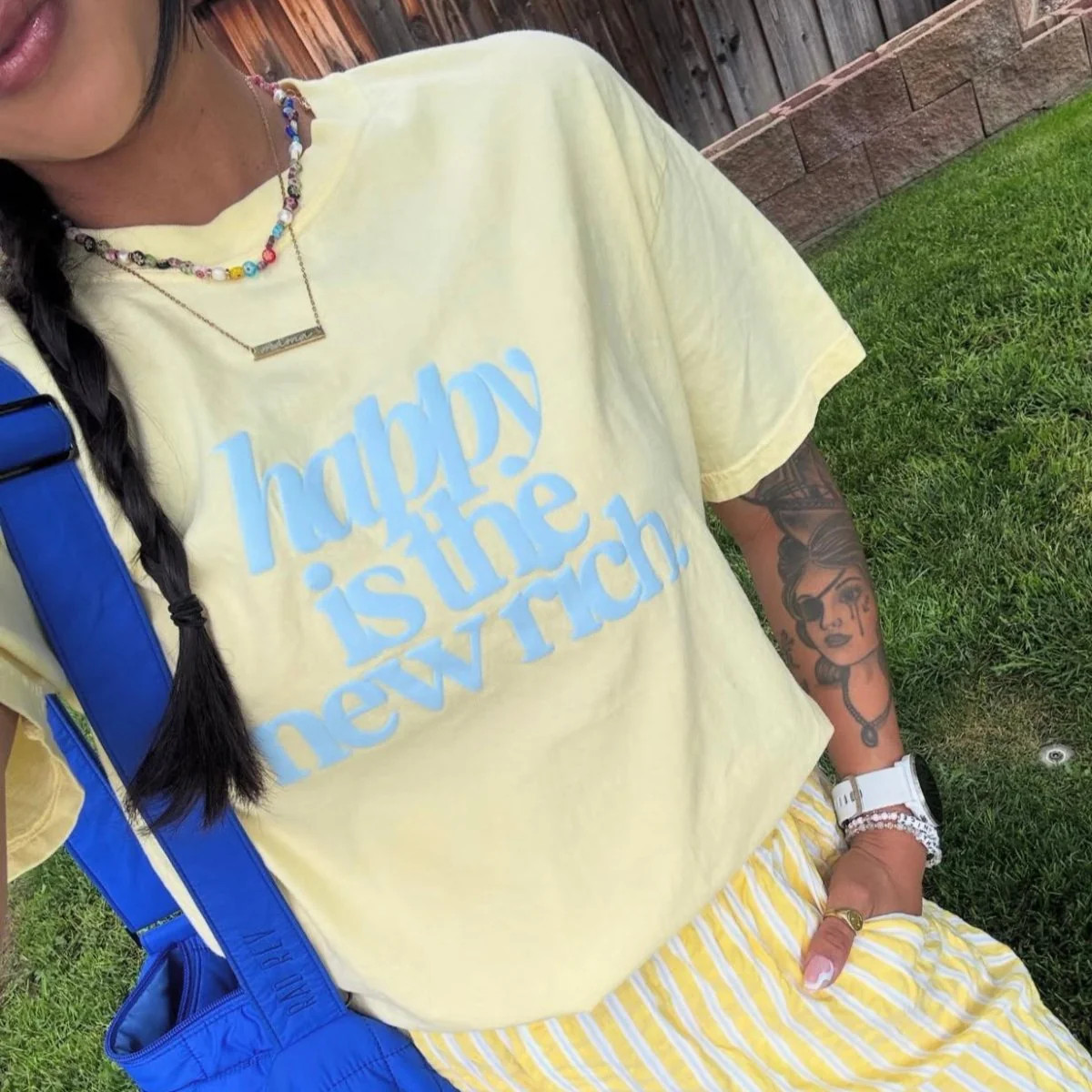 PUFF 'Happy Is The New Rich' T-Shirt | United Monograms