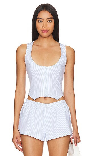 Nantucket Vest in Sleepy Stripe Print | Revolve Clothing (Global)