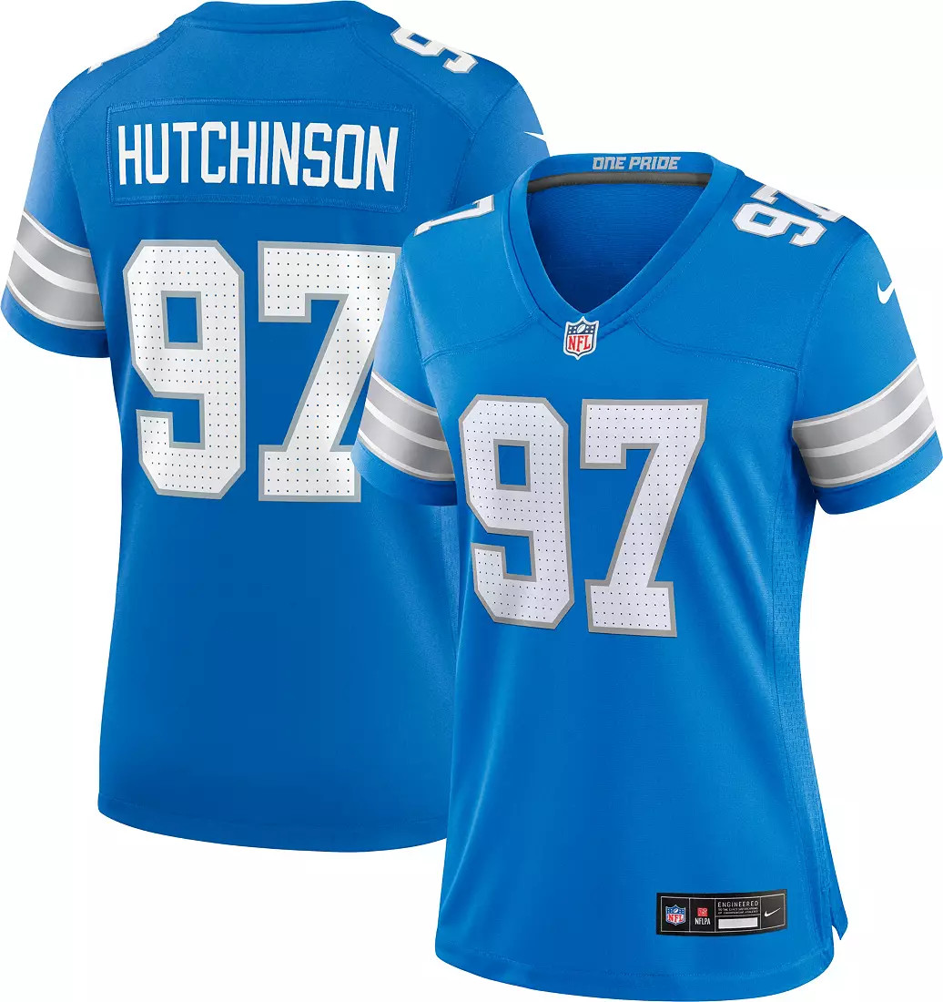 Nike Women's Detroit Lions Aidan Hutchinson #97 Blue Game Jersey | DICK'S Sporting Goods